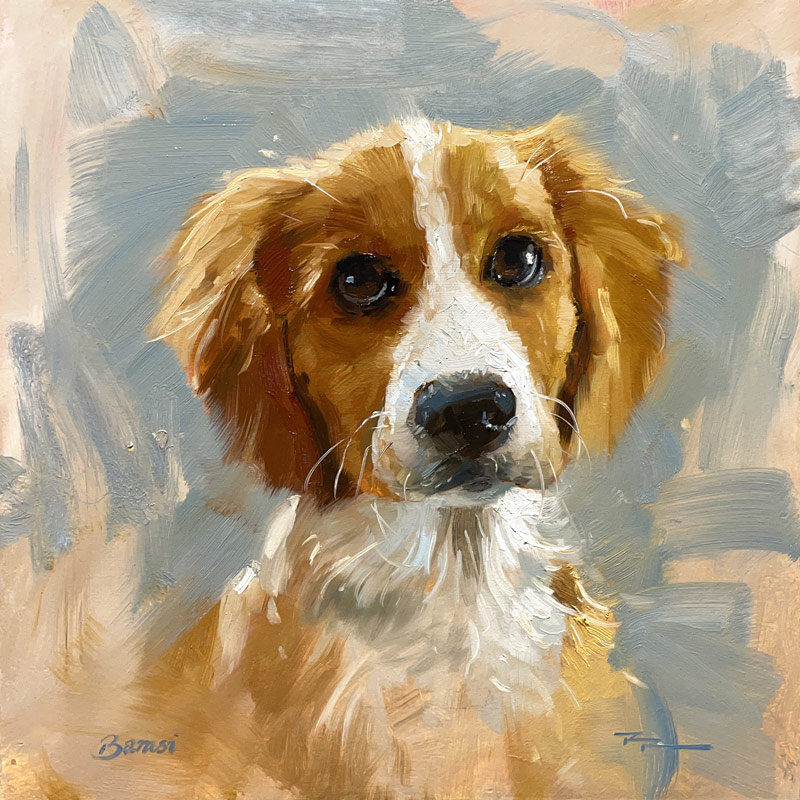 Painting a Dog Portrait