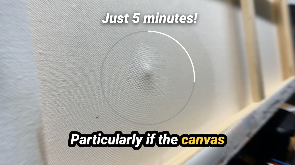 Fixing a dented or loose canvas