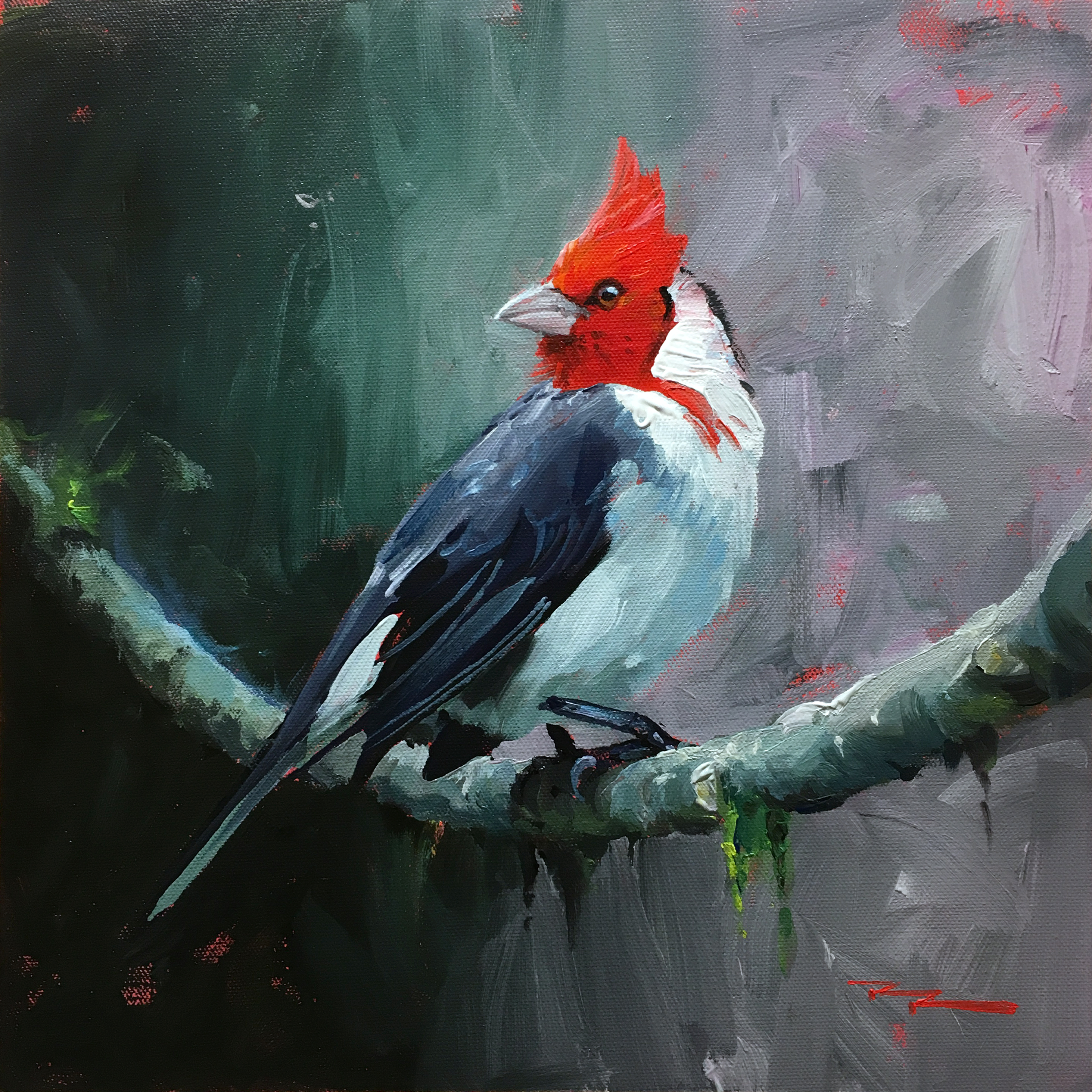 Painting on a vibrant canvas