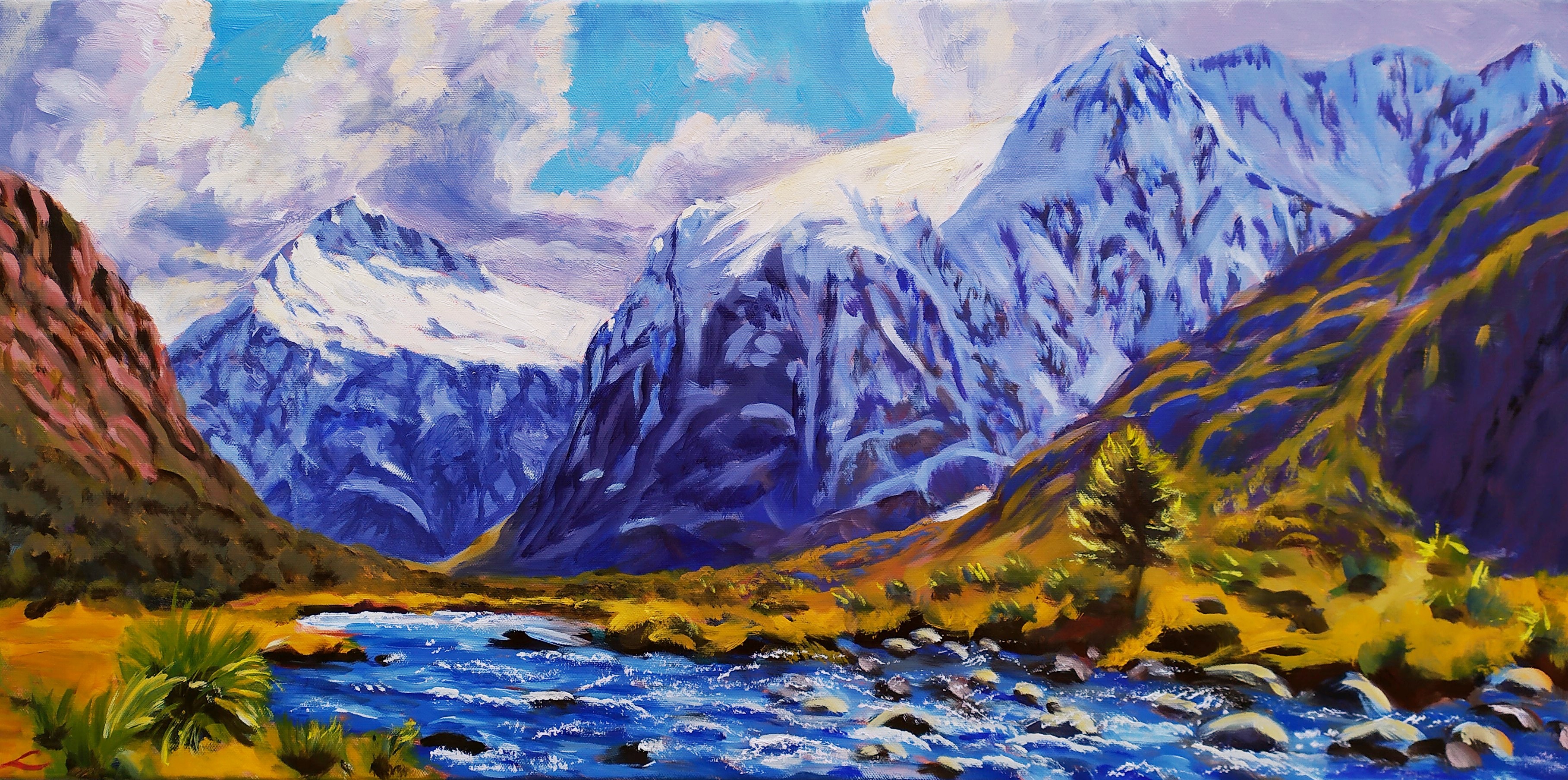 How to Paint Epic Mountains - Samuel Earp Artist