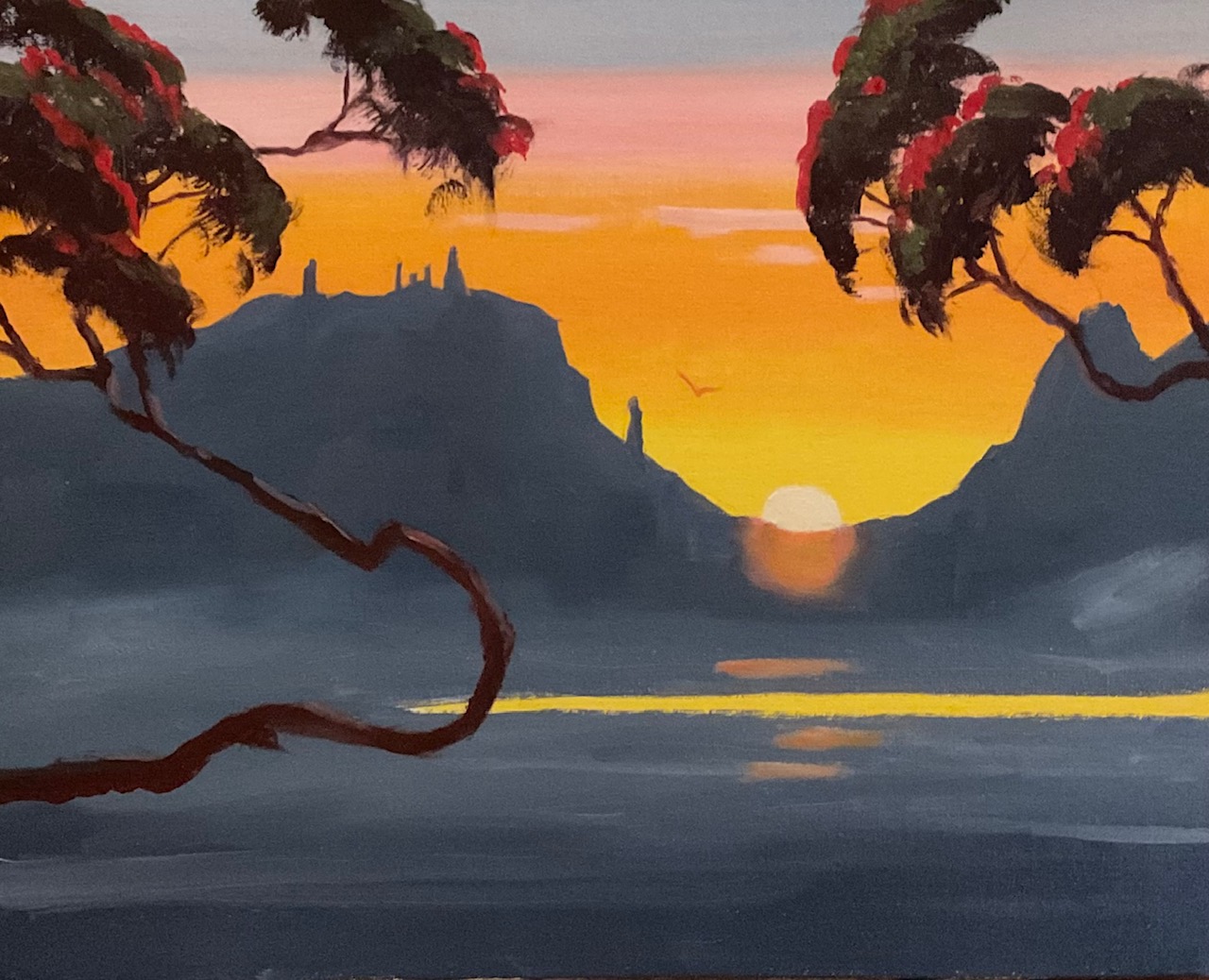 Harbor Sunrise oil on canvas 11x14