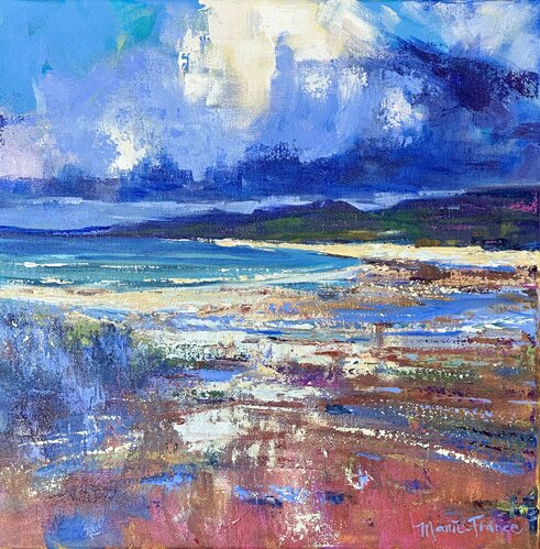 Stormy days, 14 x 14, acrylics by Marie-France L’Ecuyer, Gatineau, Quebec, Canada