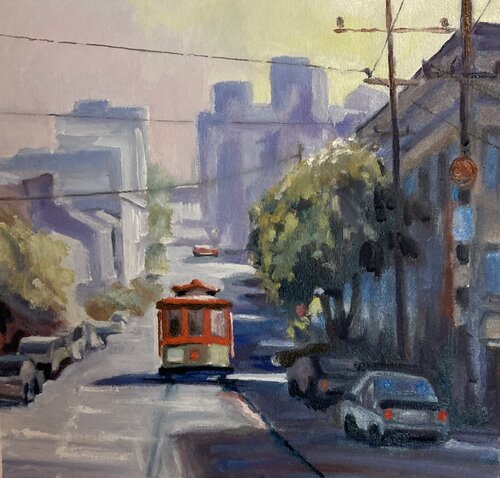 Streets. Oils on oil paper
