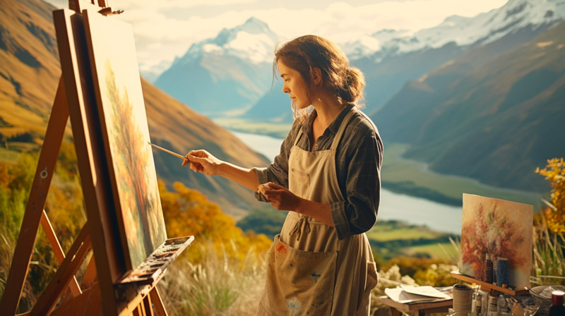 Painting-in-the-Mountains