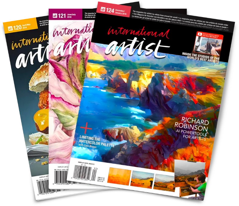 International Artist magazine covers featuring Richard Robinson